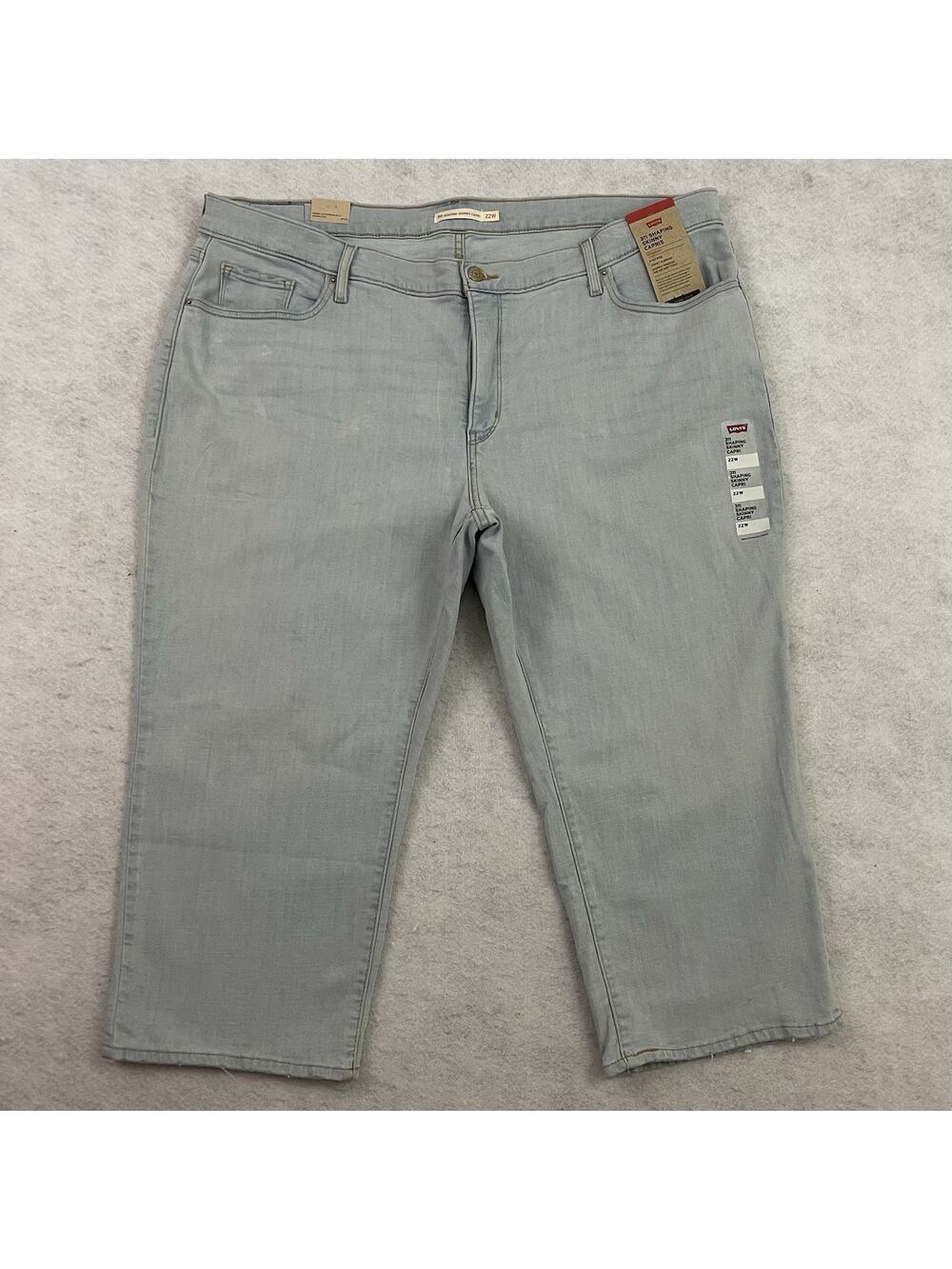 Levis 311 Jeans Womens Size 22W Blue Shaping Skinny Capri Stretch Slimming NEW